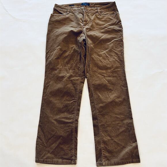 Talbots Women’s Curvy Corduroy Pants Brown Size 10 - Picture 1 of 4
